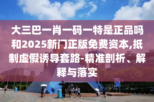 大三巴一肖一碼一特是正品嗎和2025新門正版免費(fèi)資本,抵制虛假誘導(dǎo)套路-精準(zhǔn)剖析、解釋與落實(shí)