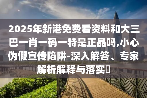 2025年新港免費(fèi)看資料和大三巴一肖一碼一特是正品嗎,小心偽假宣傳陷阱-深入解答、專家解析解釋與落實(shí)?