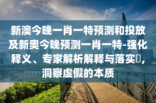 新澳今晚一肖一特預(yù)測和投放及新奧今晚預(yù)測一肖一特-強(qiáng)化釋義、專家解析解釋與落實(shí)?,洞察虛假的本質(zhì)